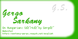 gergo sarkany business card